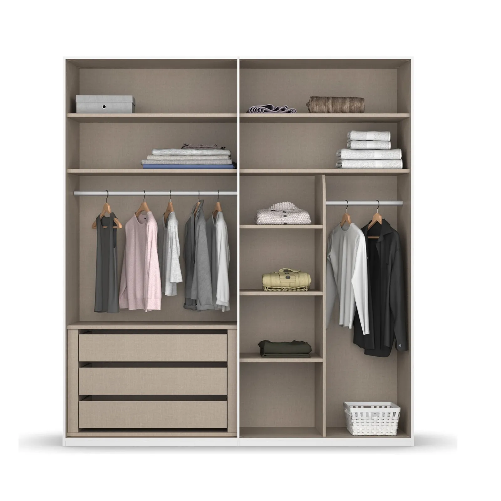 Frans 4 Door Wardrobe 201Cm, White Wood | Barker & Stonehouse 6