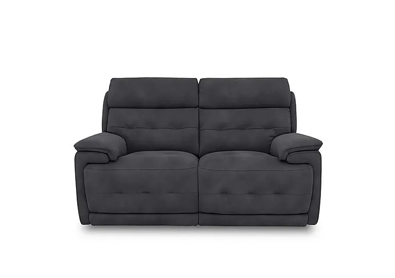 Brescia Fabric 2 Seater Power Recliner Sofa with Power Headrests - Charcoal
