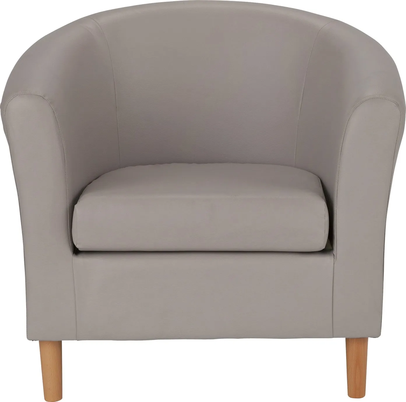 Argos Home Faux Leather Tub Chair - Mocha