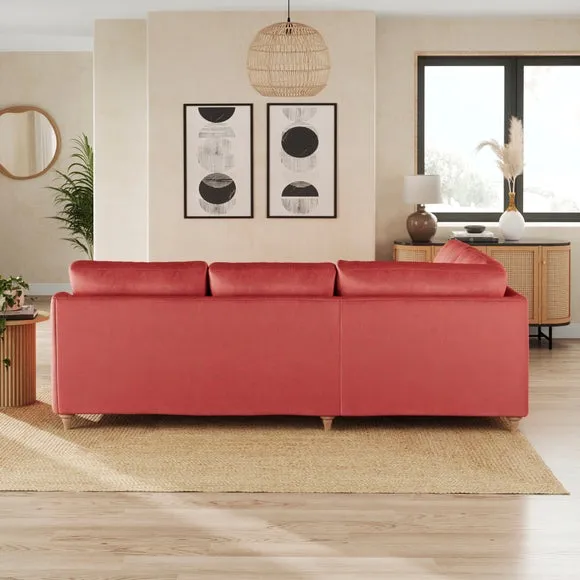 Hattie Matte Plush Velvet Corner Sofa 3