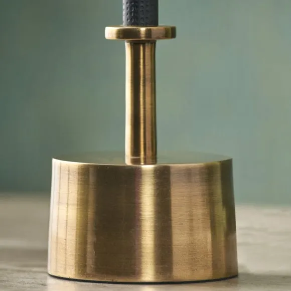 Antoine Black Croc Antique Brass Table Lamp 2