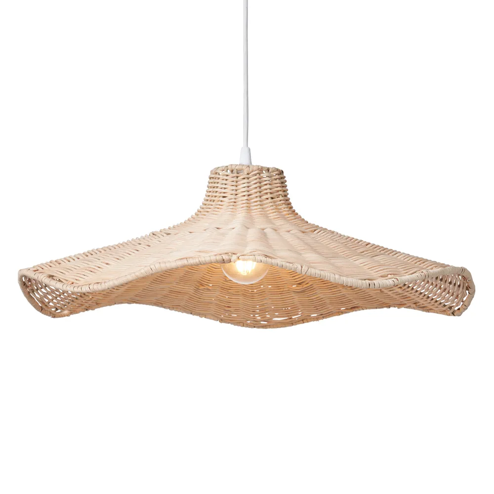 Percy Wavy Rattan Easyfit Shade, Natural