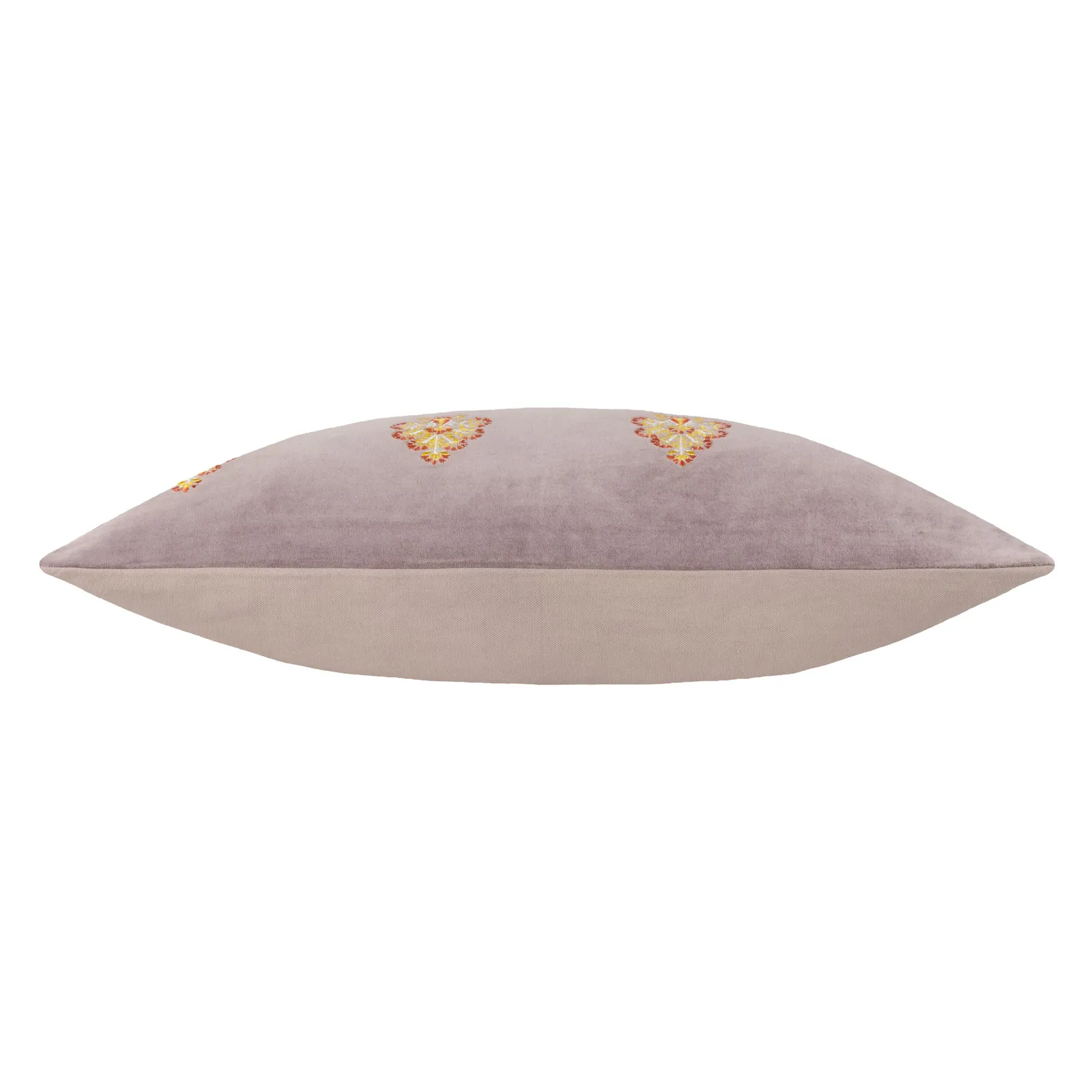 Paoletti Rennes Floral Embroidered 100% Cotton Cushion in Taupe 4