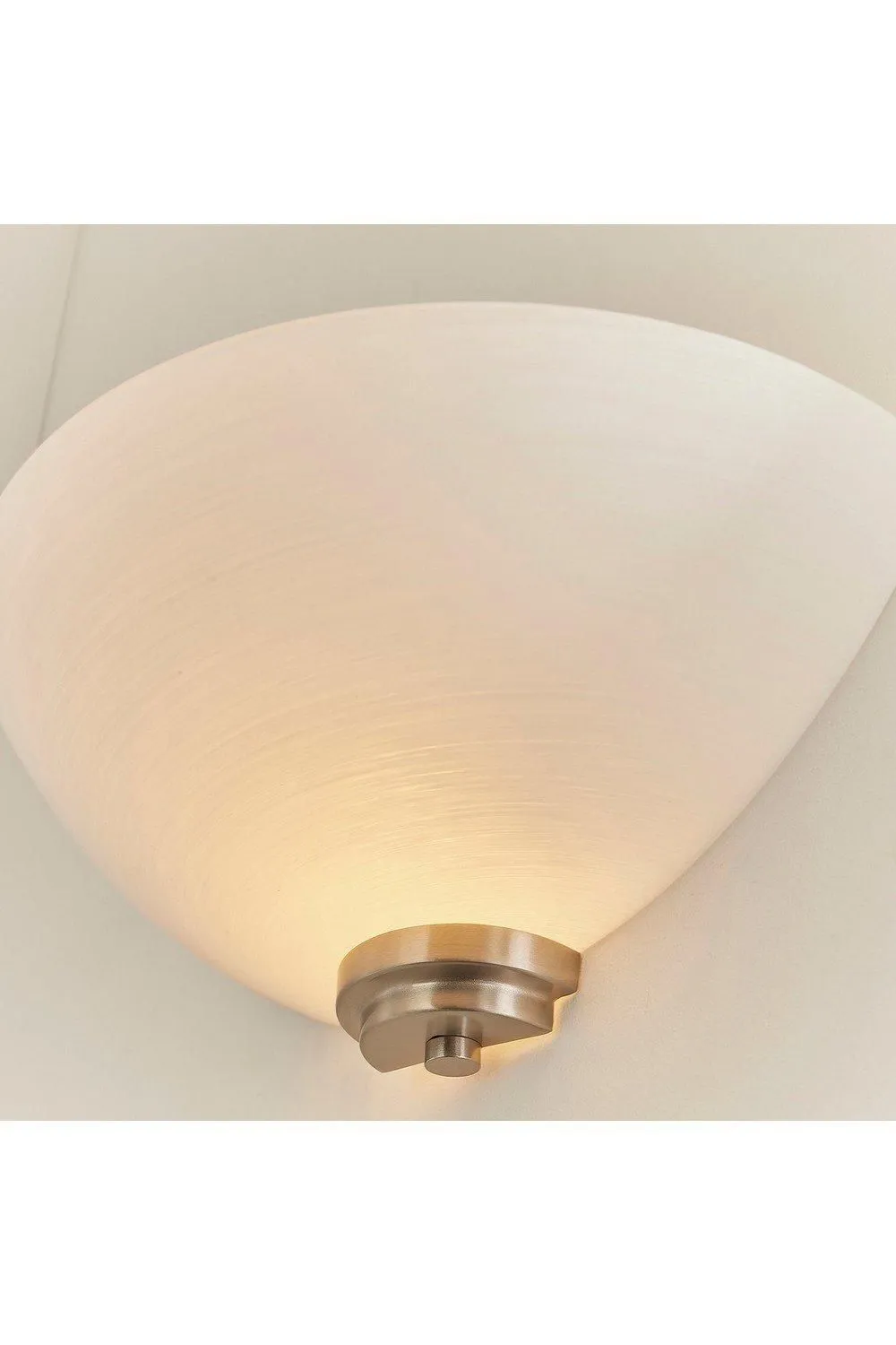 Netlighting Welles 1 Light Indoor Wall Uplighter White Satin Chrome E27 in Grey 5