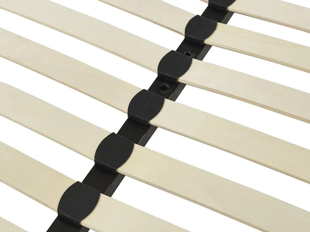 Vente-unique Slatted Bed Base Frame 200 X 200 Cm - 3X19 Slats - With Legs - Black 5