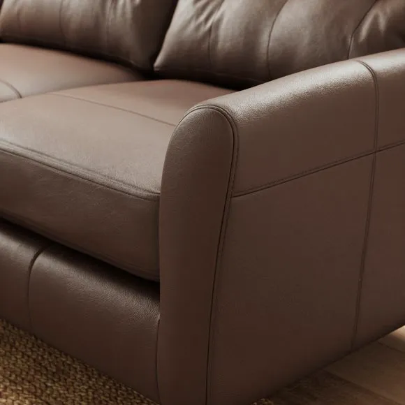 Sven Classic Leather Large Corner Chaise Sofa 5