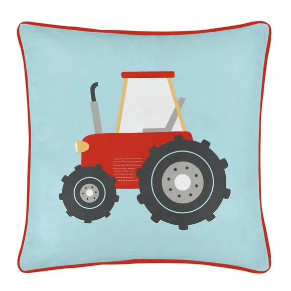 Farmyard Friends Blue Cushion 43cm x 43cm 3