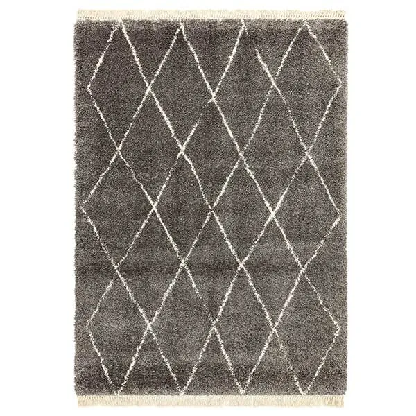 Bodhi Diamond Rug  Grey