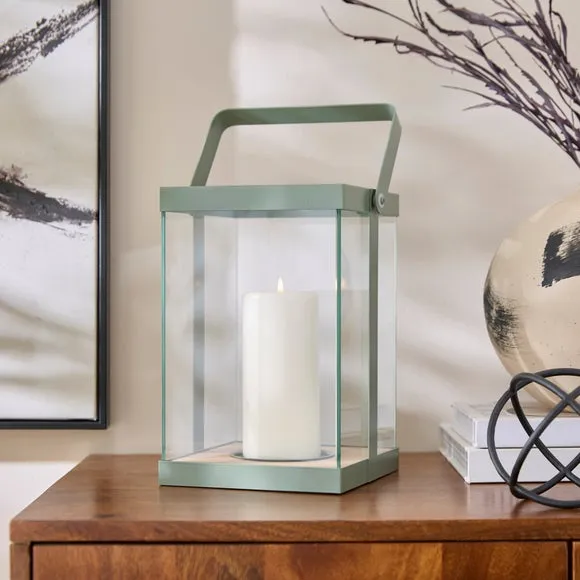 Modern Glass & Metal Lantern