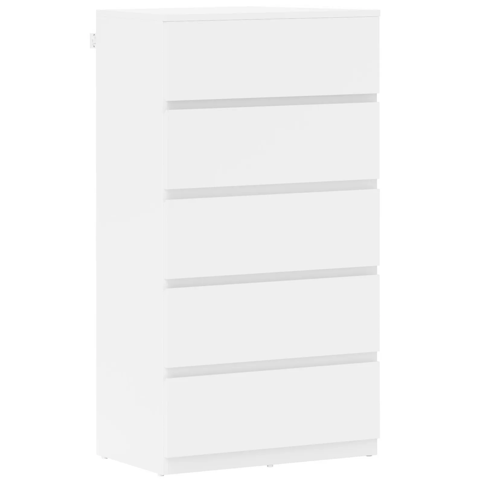 HOMCOM Bedroom Chest of Drawers, 5 Drawers Dresser, Drawer Unit, White 2