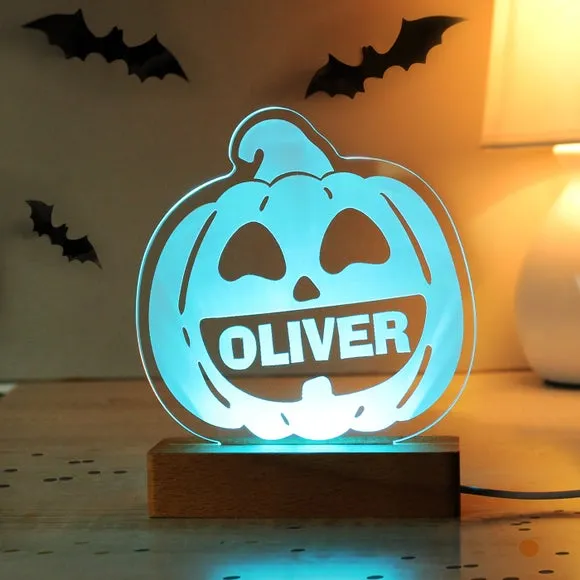 Personalised Pumpkin LED Light 3