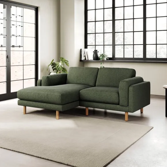 Newton Chenille Soft Texture Corner Chaise Sofa 1