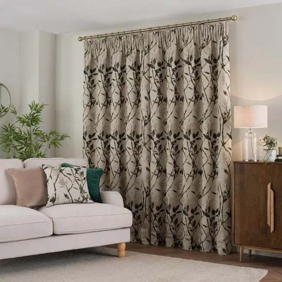 Zen Jacquard Pencil Pleat Curtains 4