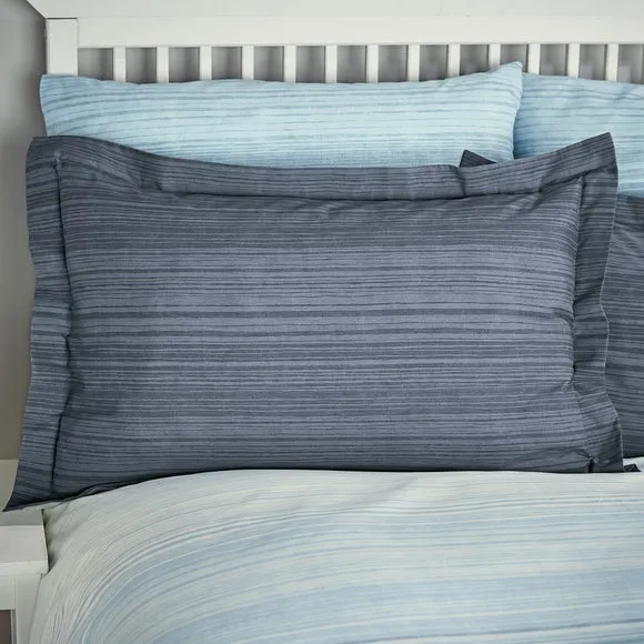 Halton Blue 100% Cotton Oxford Pillowcase