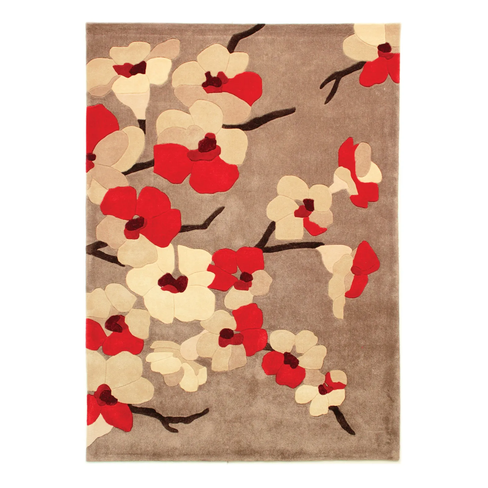 Infinite Blossom Rug Red