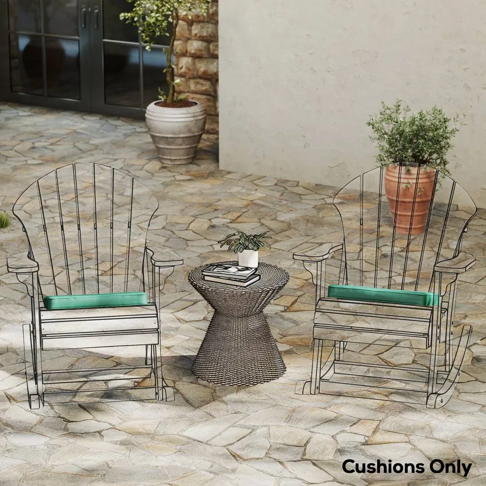 OUTSUNNY Set of 6 Chair Cushion Seat Pads with Removable Tie in Green