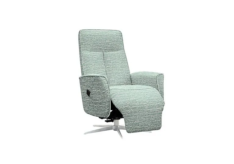 Maribo Fabric Lift and Rise Power Recliner Chair with Power Headrest and Chrome Base