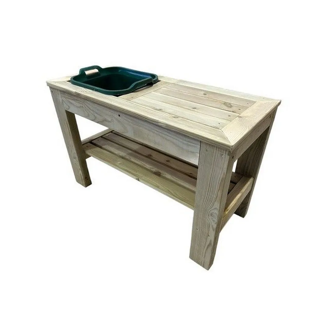 Buttercup Farm Outdoor Play Kitchen Sink & Worktop for Imagination Play in Brown 2