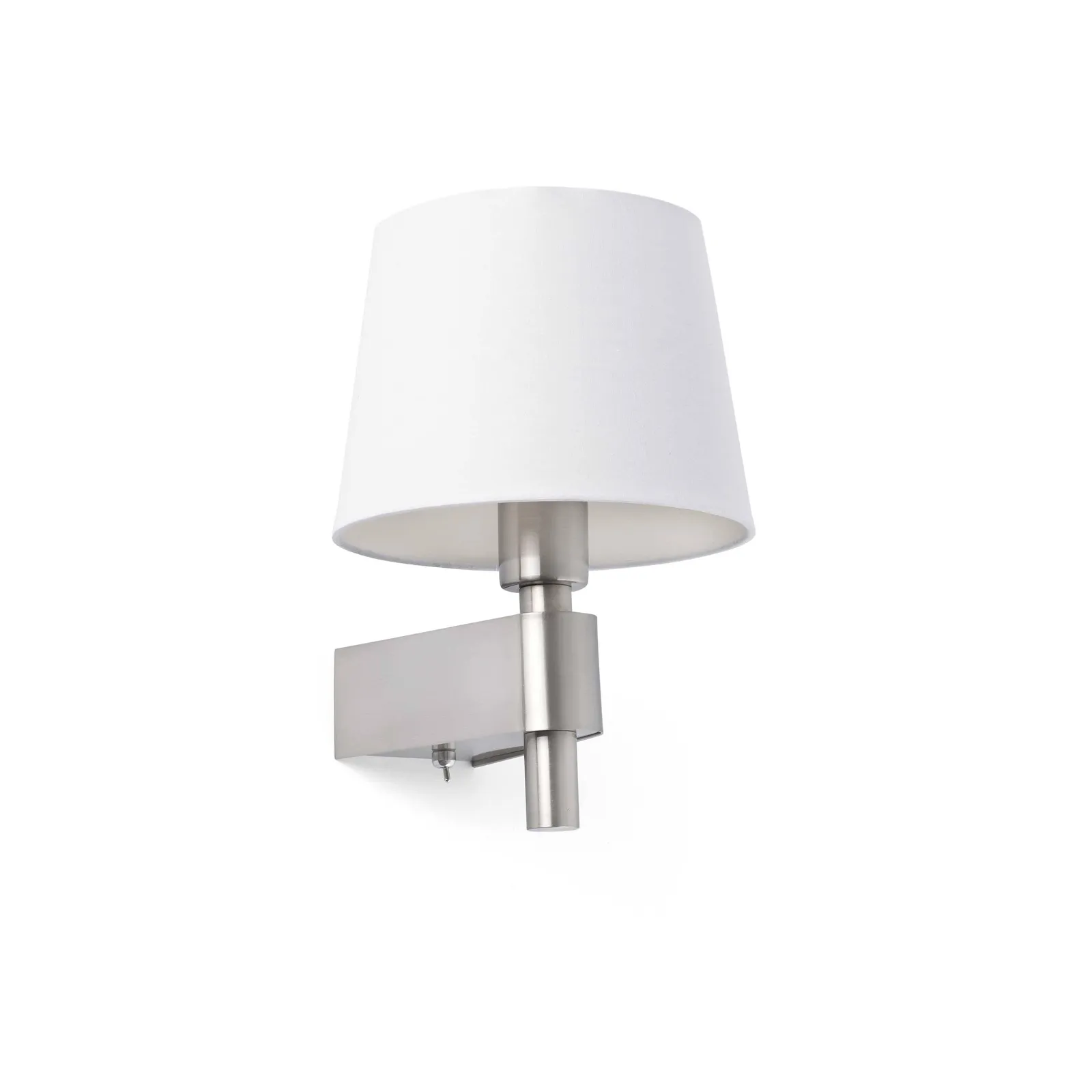 Netlighting Room 1 Light Indoor Wall Lamp White Satin Nickel E27