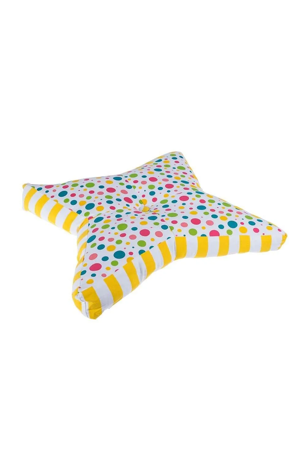 Homescapes Multi Polka Dots Star Floor Cushion 3