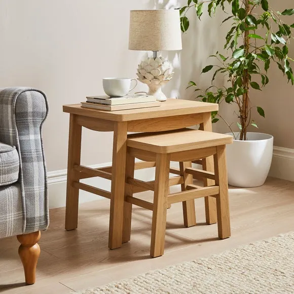 Laurie Nest of Tables, Oak Effect