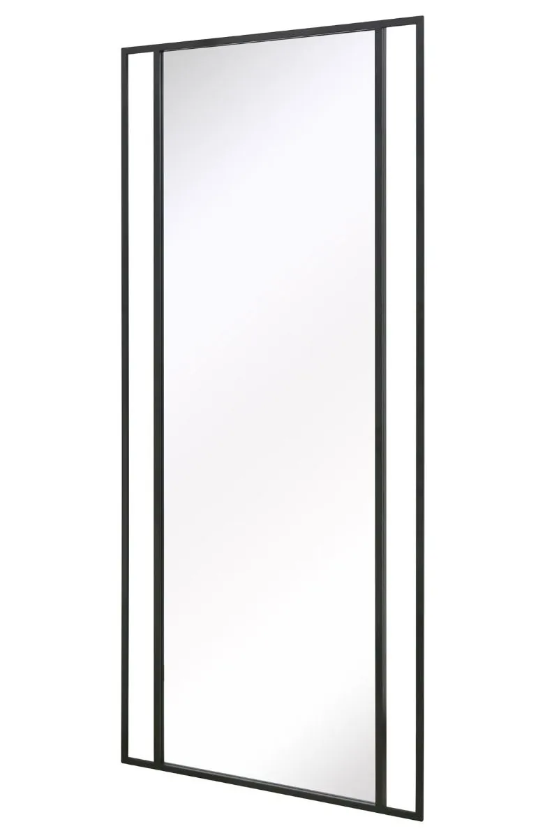 MirrorOutlet Black Modern Wall & Leaner Garden Mirror 79"x 35" 200x90cm 4