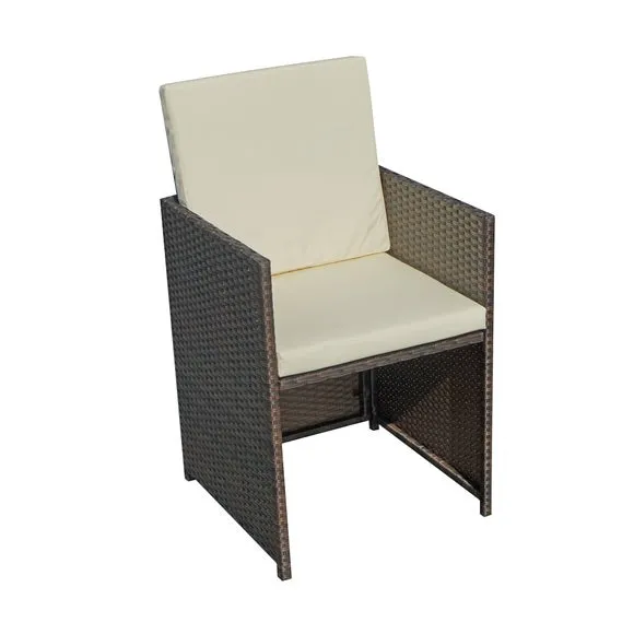 Cannes Brown 10 Seater Cube Set 4