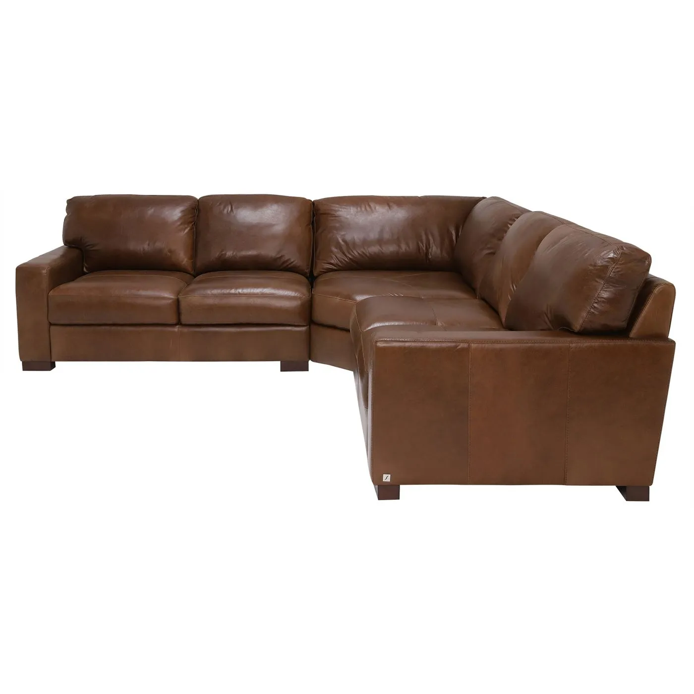 Lorenza Leather Square Corner Sofa, Fibre Seats