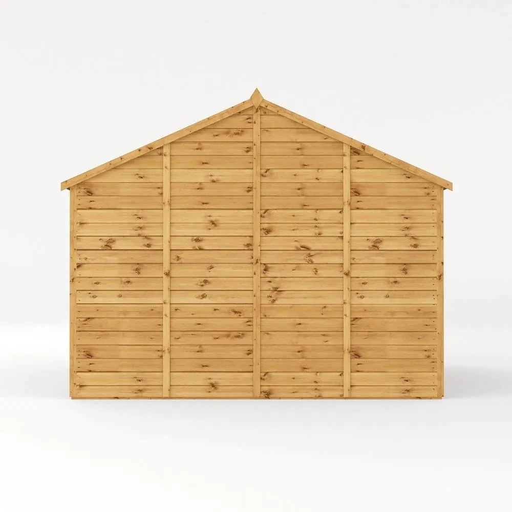Mercia 12 x 10 Feet Premium Shiplap Reverse Apex Workshop in Light Brown 4