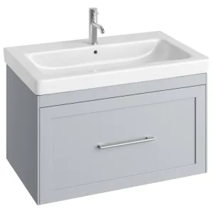 Concept Stone Grey Shaker Wall Hung Vanity Unit & Basin - 800mm