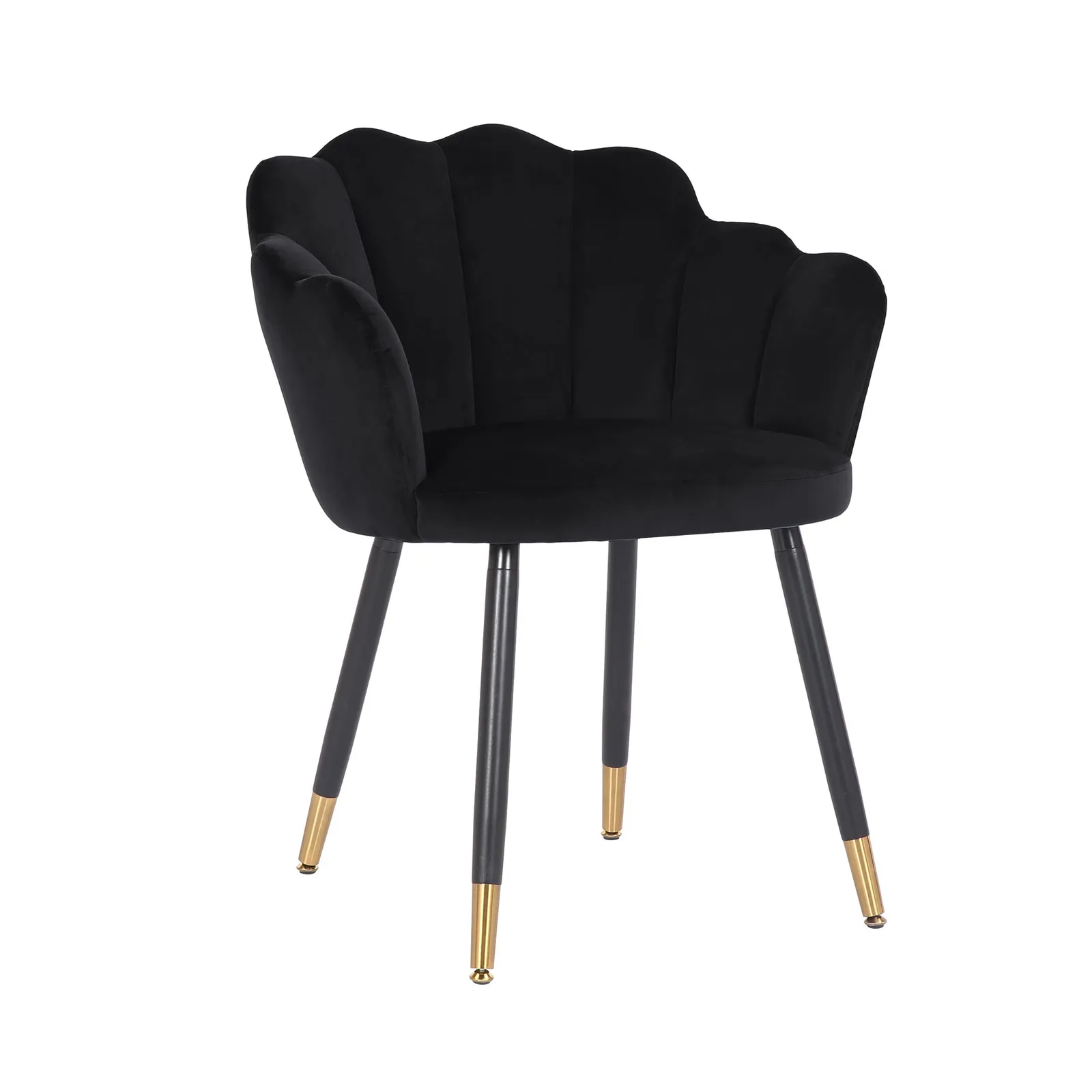 Vivian Velvet Chair Black