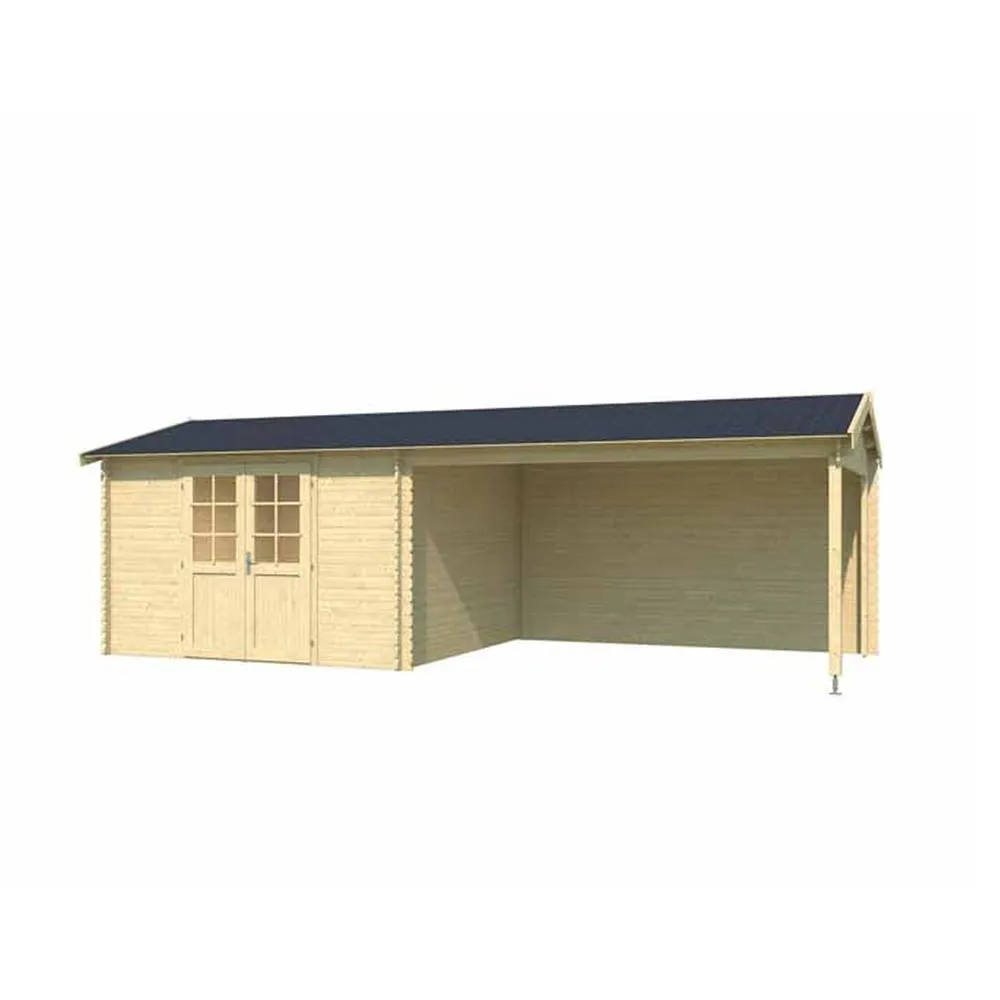 Lasita Maja Ltd Amarillo-Log Cabin, Garden Room, Home Office - L730xW388.8xH250.8 cm in Light Brown 2