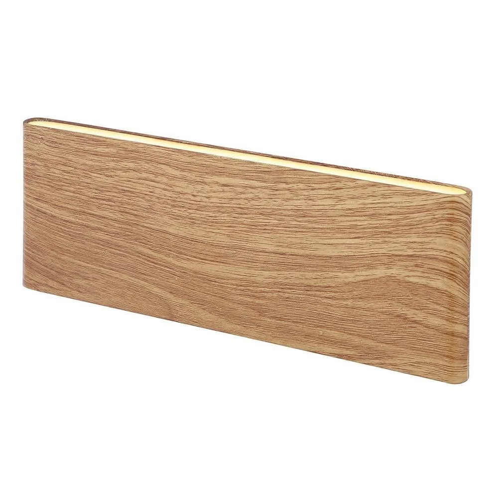 Netlighting Siegfried 23cm Integrated LED Wall Lamp Wood Look LED 3000K in Brown 4