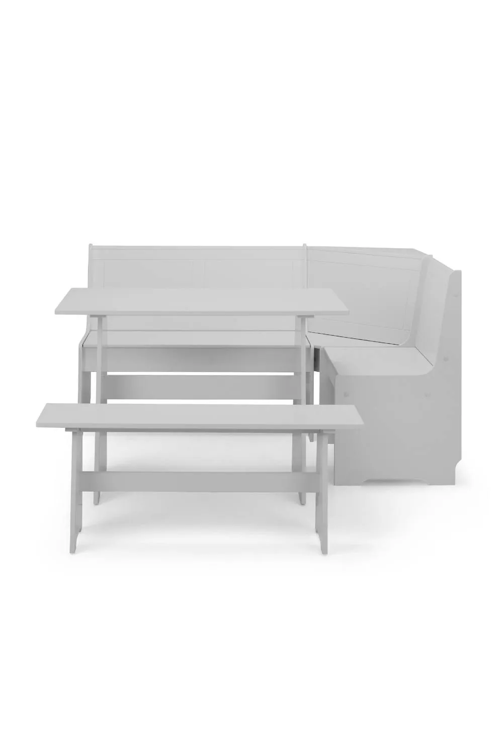 Julian Bowen Newport Corner 5 Seater Dining Set with Storage Bench in Grey 5
