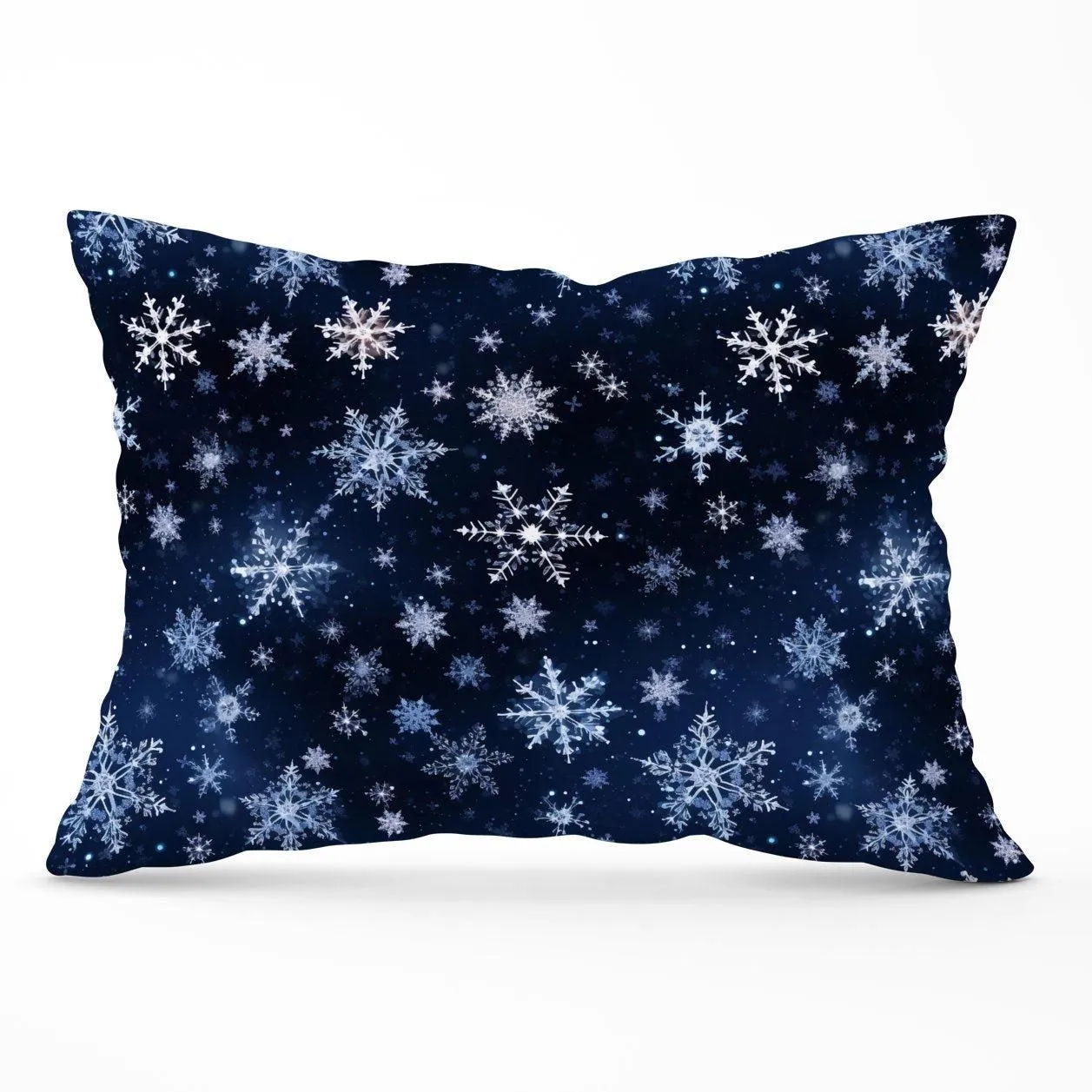 Warren Reed - Designer Dreamy & Magical Snowflake Cushions in Blue