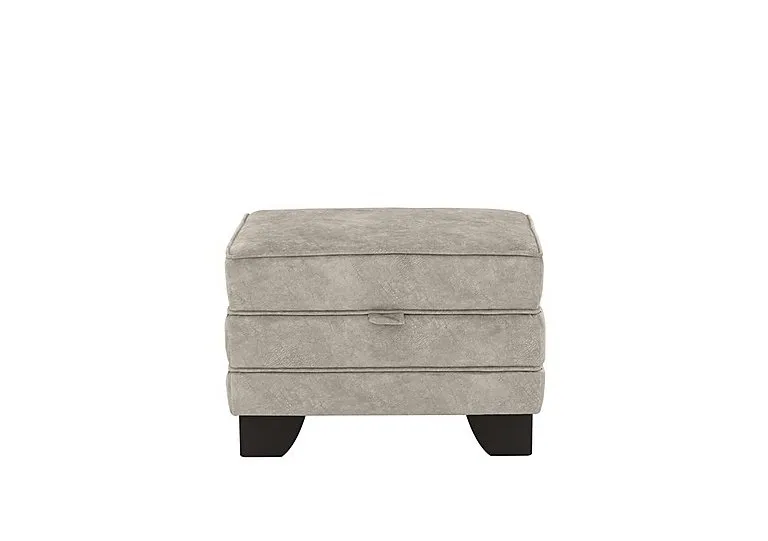 Mariah Small Fabric Storage Footstool - Dapple Cream