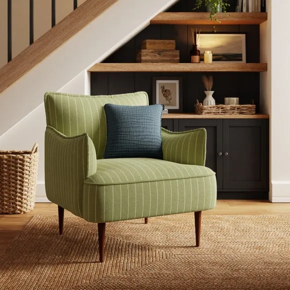 Rylee Brushed Pinstripe Occasional Armchair 1