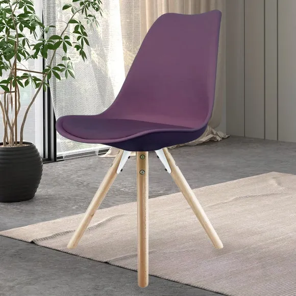 Fusion Living Soho Plastic Dining Chair with Pyramid Legs