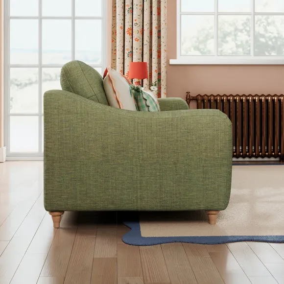 Hattie Slub Faux Linen 3 Seater Sofa 2