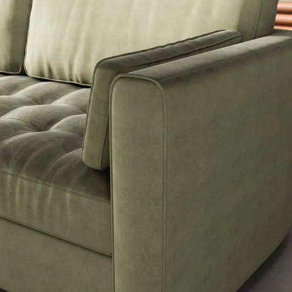 Zoe II Velvet 3 Seater Sofa 4