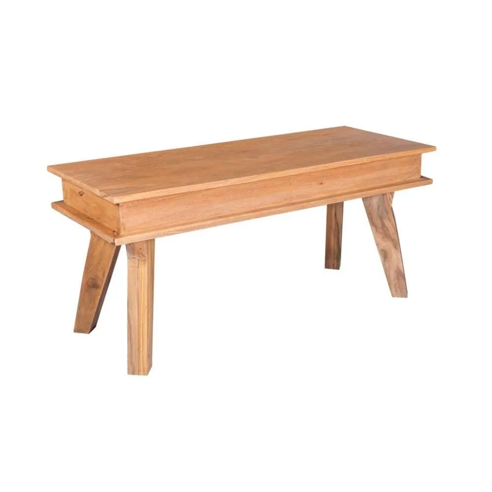 IH Design Indus Sheesham Solid Wood Dining Bench in Light Brown