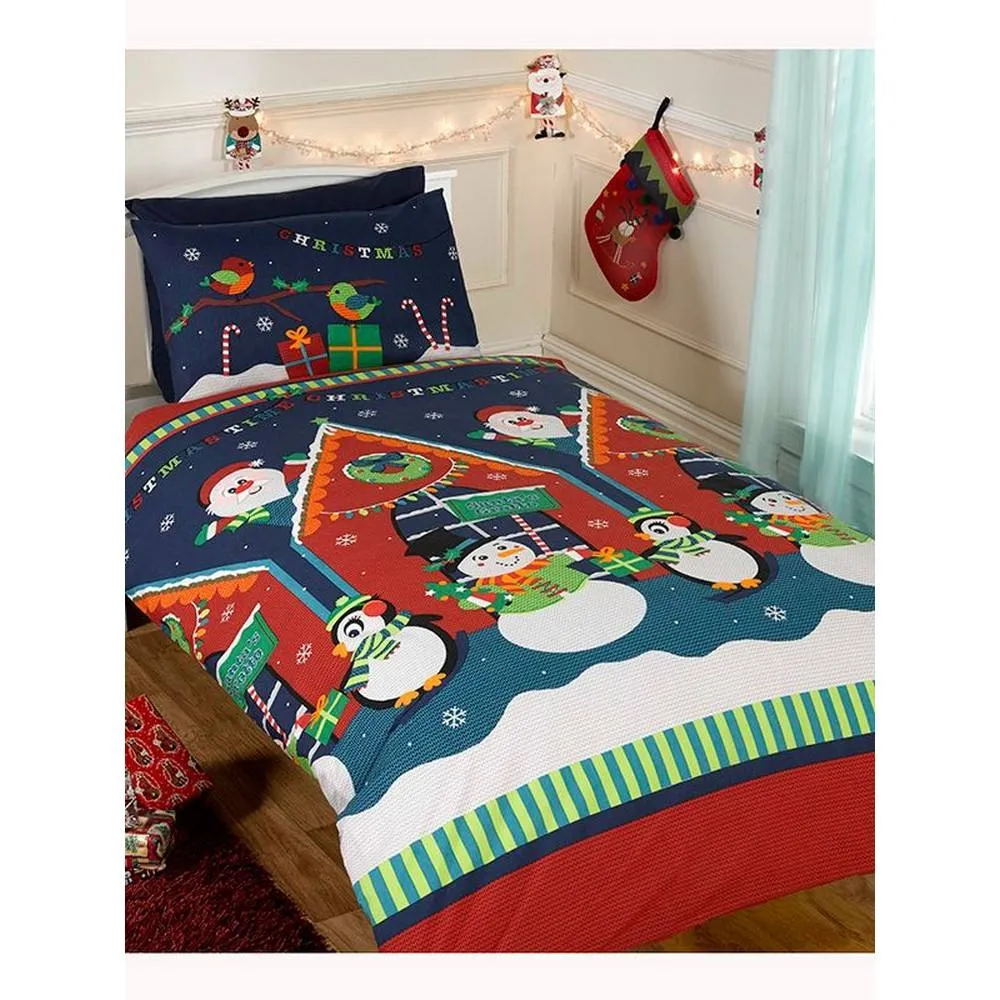 Rapport Santa´s Grotto Christmas Duvet Cover Set in Blue