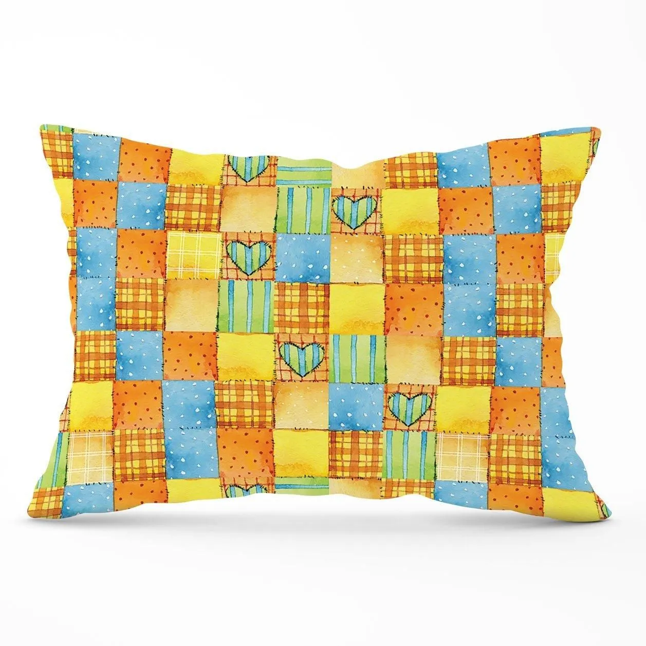 Warren Reed - Designer Baby Watercolour Blanket Pattern Cushions in Yellow