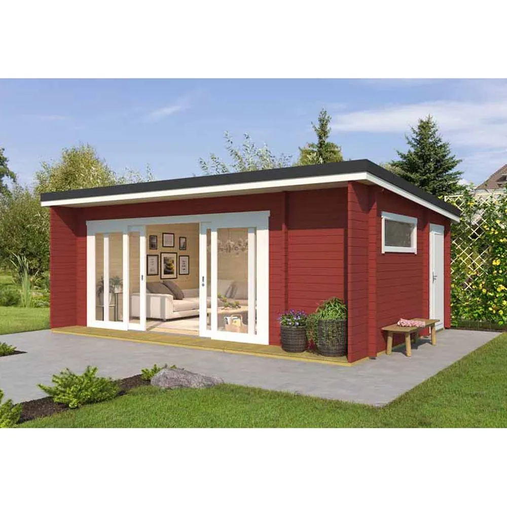 Lasita Maja Ltd Java-Log Cabin, Wooden Garden Room, Home Office - L648xW470xH245.1 cm in Brown 4