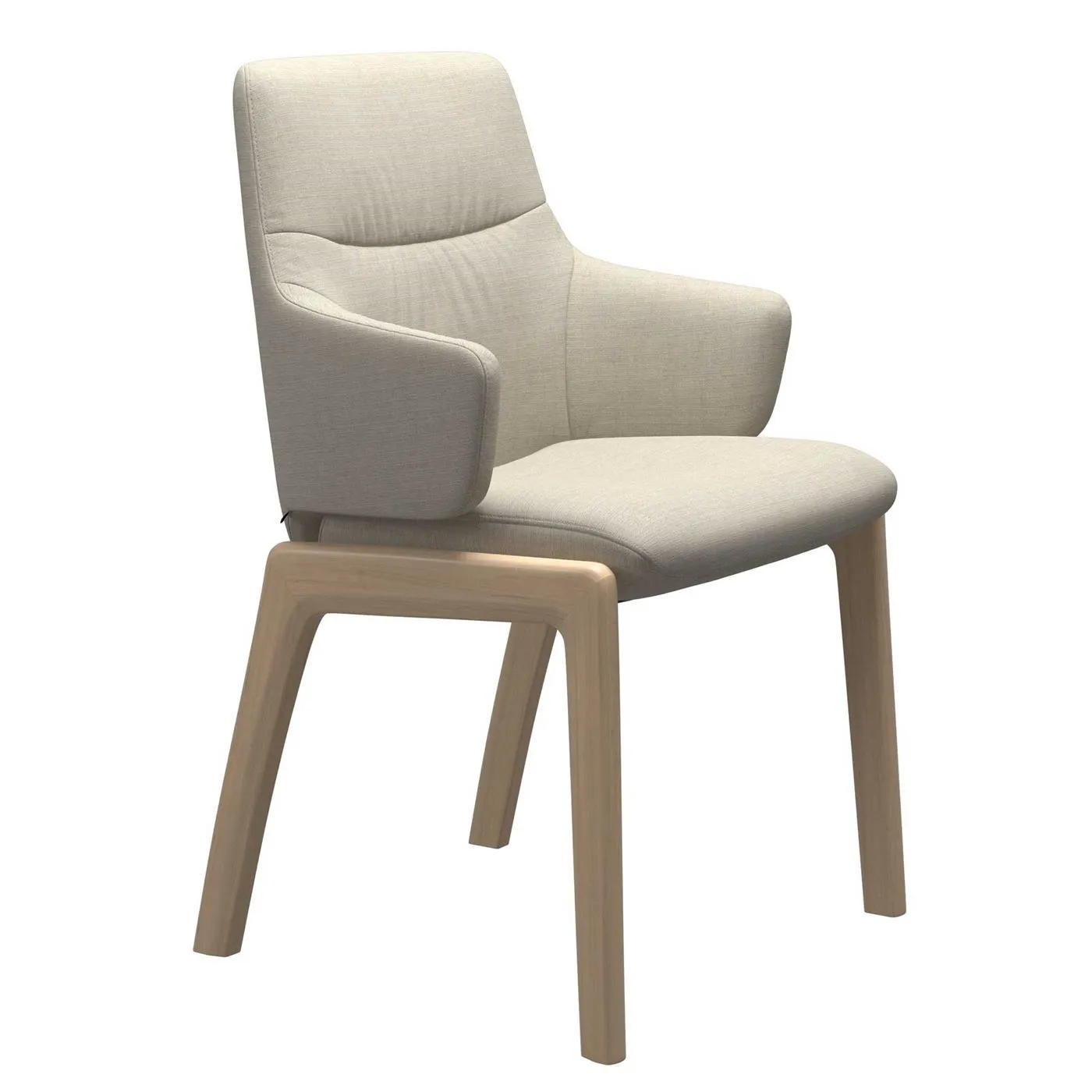 Stressless Mint Dining Chair Low Back D100 Arms, Neutral Fabric | Barker & Stonehouse 4