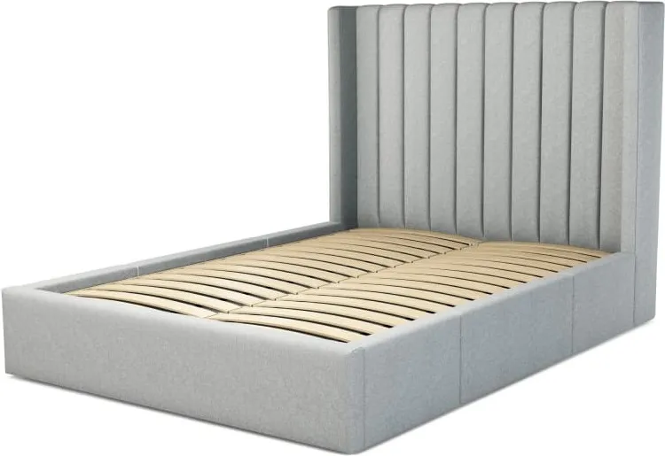 Cory Double Bed with Storage Drawers, Wolf Grey Wool