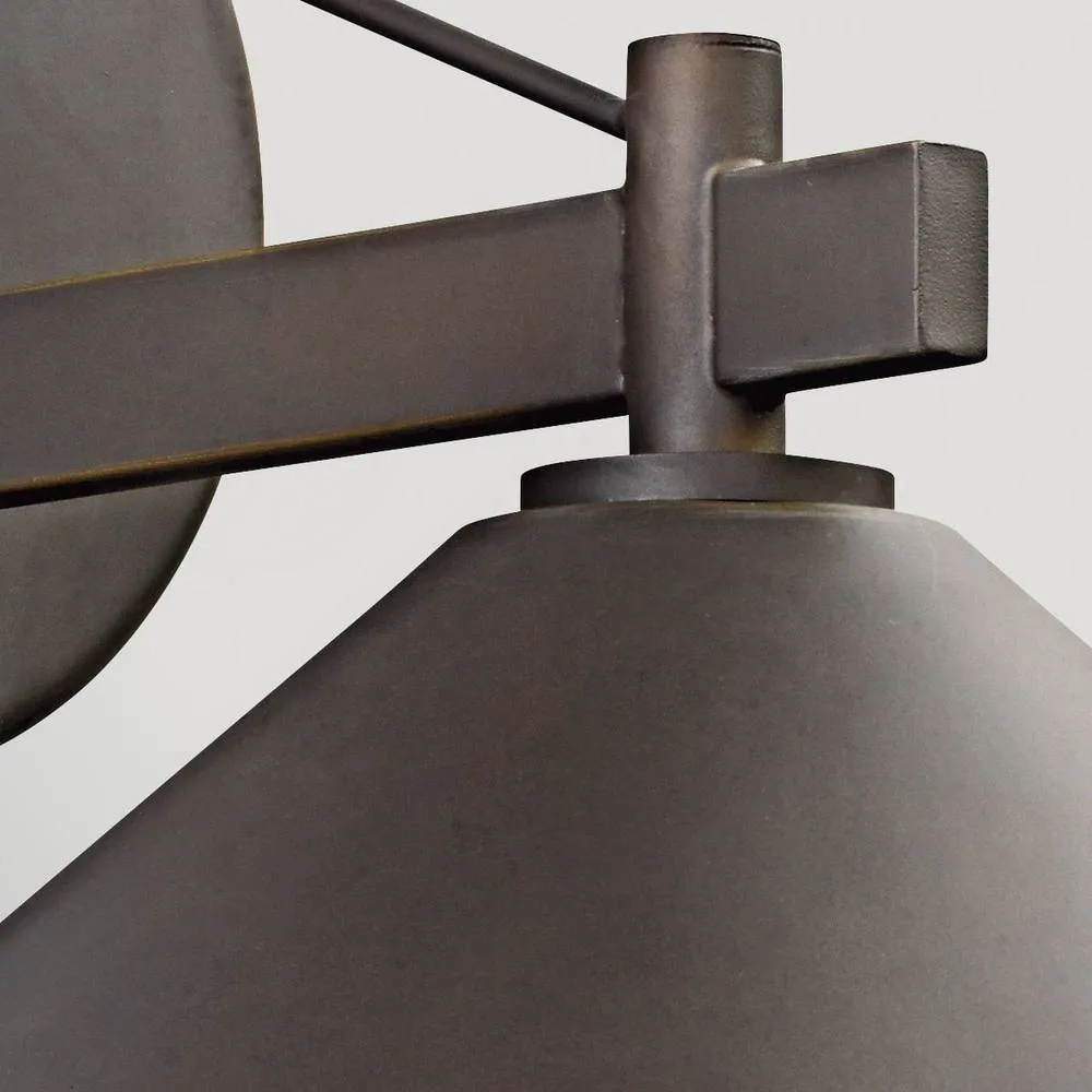 Netlighting Ripley Medium Wall Lantern Old Bronze IP44 in Brown 5