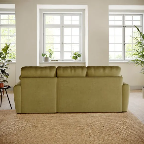 Milton Matte Velvet Corner Chaise Sofa 2