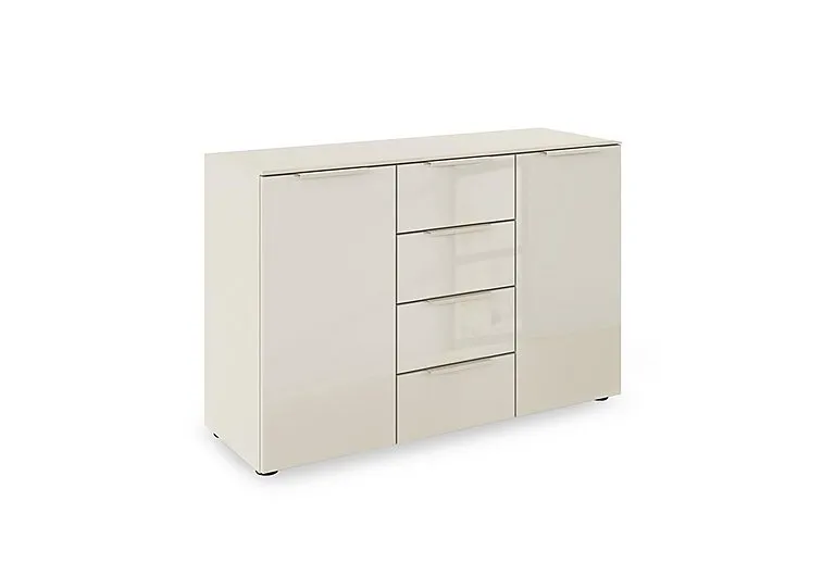 Haven 4 Drawer 2 Door Décor Chest with Glass Front