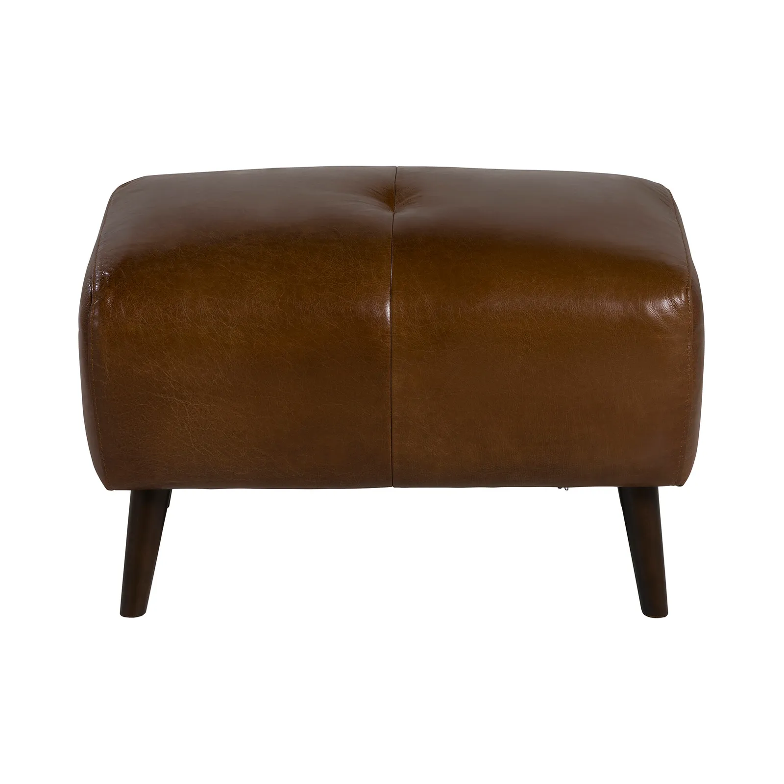 Chicago Rectangular Footstool, Brown Leather | Barker & Stonehouse 2